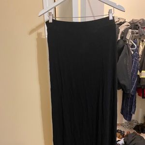 Long black flowy skirt